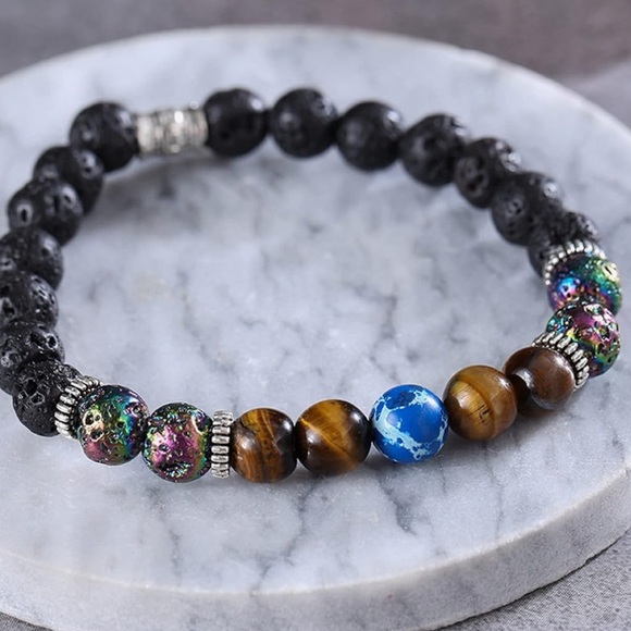 New Chakra Natural Stone Healing Beads Bracelet - Picture 1 of 5
